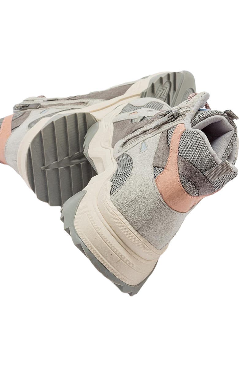 Prologue Shoes Lowel Sneaker Boot, Alternate, color, Light Grey Faux Leather