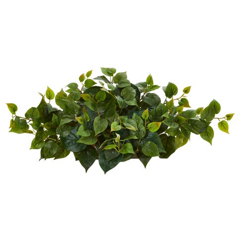 31-in Philodendron Artificial Ledge Plant