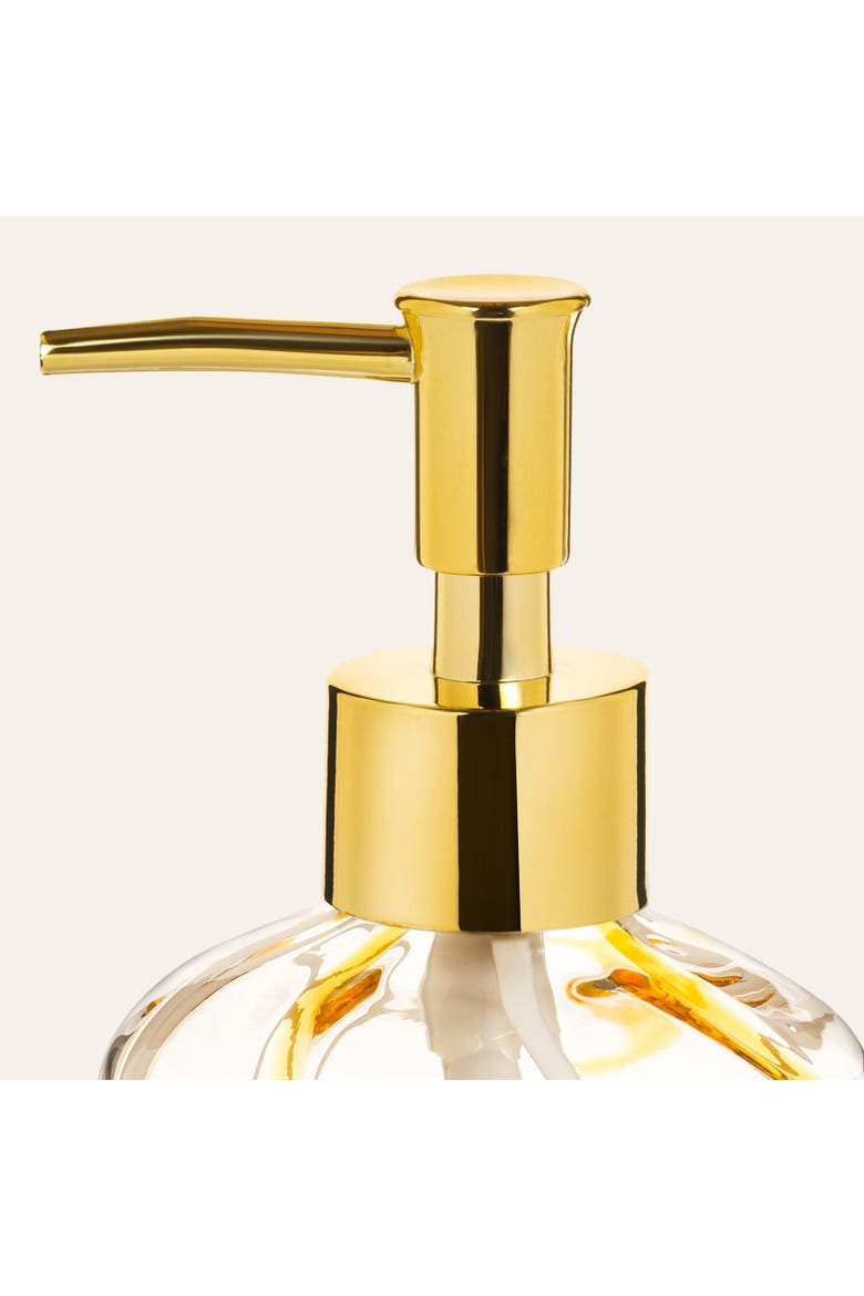 Toothbrush Holder and Liquid Soap Dispenser 2 Pcs Set, Alternate, color, Gold