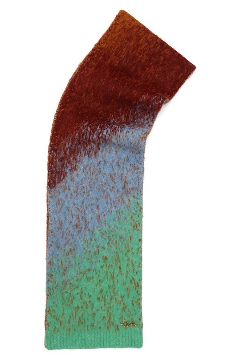 Pixel Gradient Scarf, Alternate, color, TIBETAN RED GRADIENT