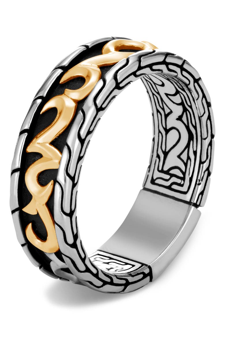 John Hardy Men's Classic Chain Two-Tone 7mm Band Ring, Main, color, 