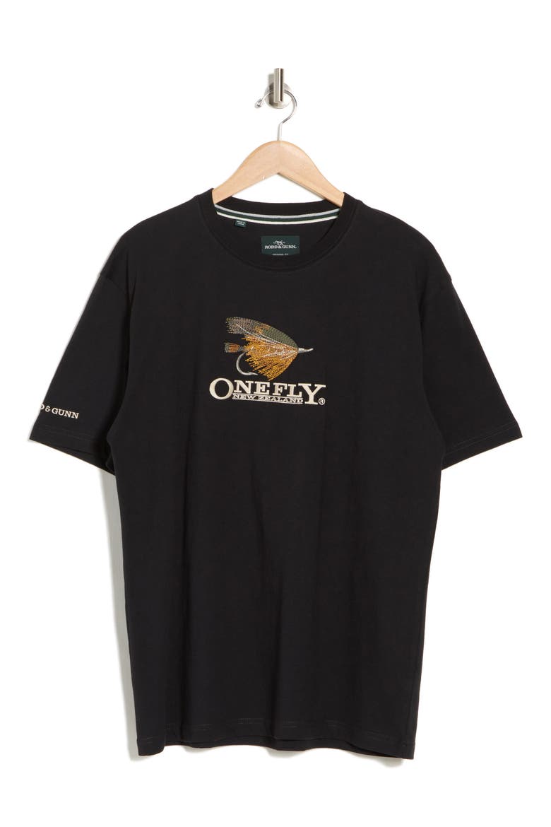 One Fly Cotton Graphic Tee, Main, color, ONYX