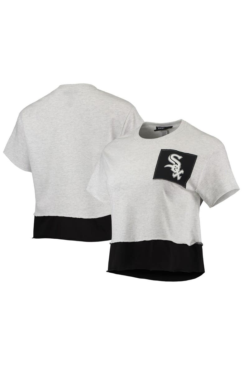 Women's Refried Apparel Heathered Gray Chicago White Sox Cropped T-Shirt, Main, color, Heather Gray
