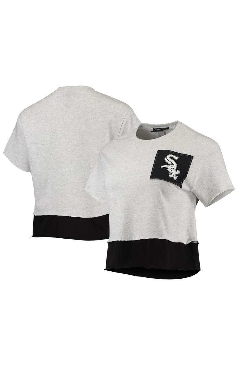 REFRIED APPAREL Women's Refried Apparel Heathered Gray Chicago White Sox Cropped T-Shirt, Main, color, Heather Gray