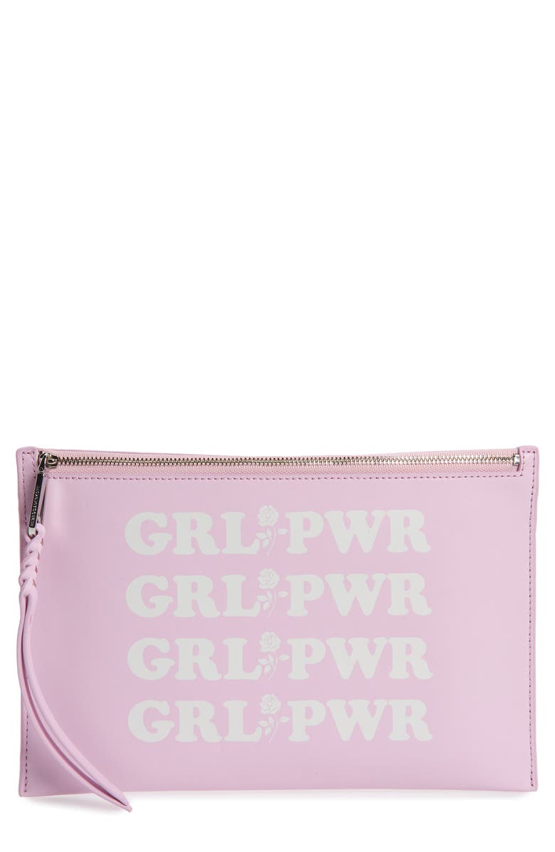 Rebecca Minkoff Girl Power Medium Zipper Pouch, Main, color,