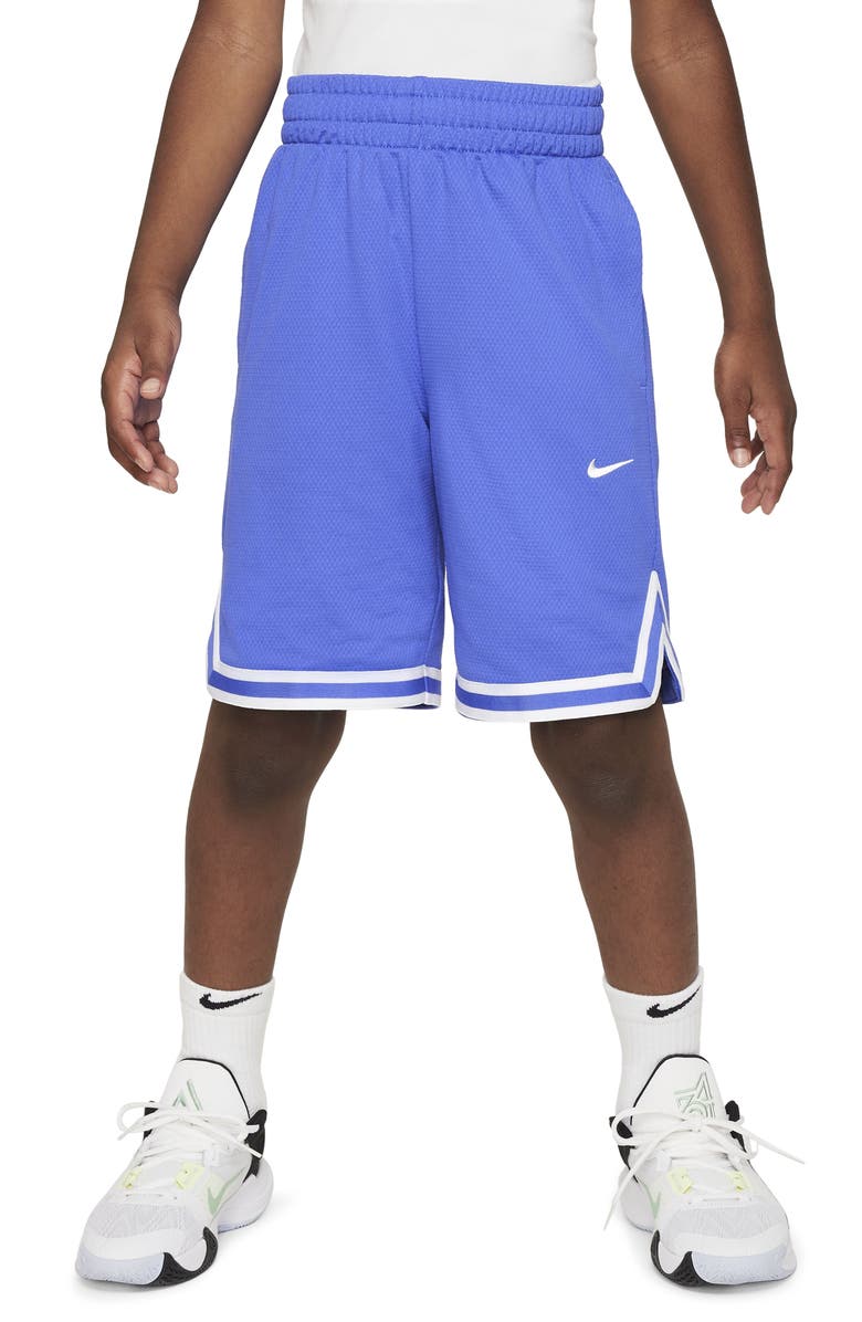 Nike Kids' Dri-FIT DNA B-Ball Shorts, Main, color, Blue Joy/ White