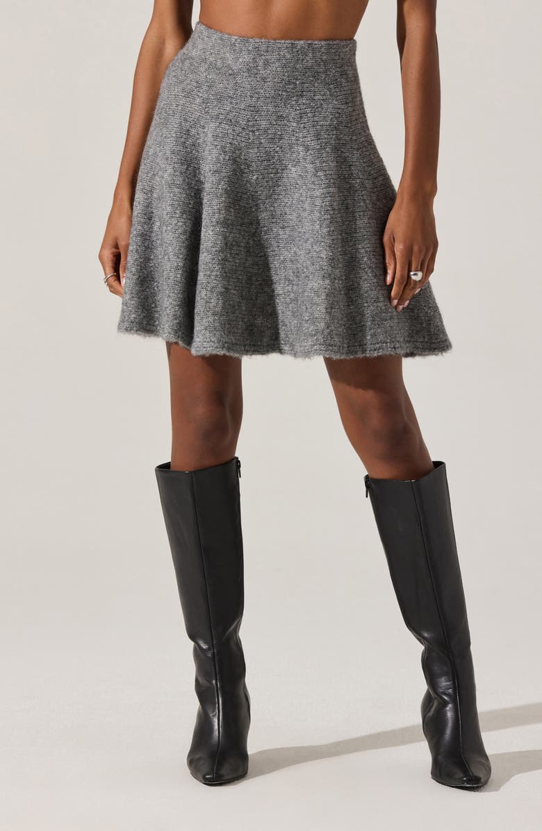 ASTR the Label Malvie Knit Sweater Skirt, Main, color, Grey
