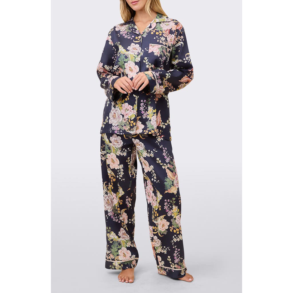 Papinelle Betsy Cotton Sateen Pajamas In Blue
