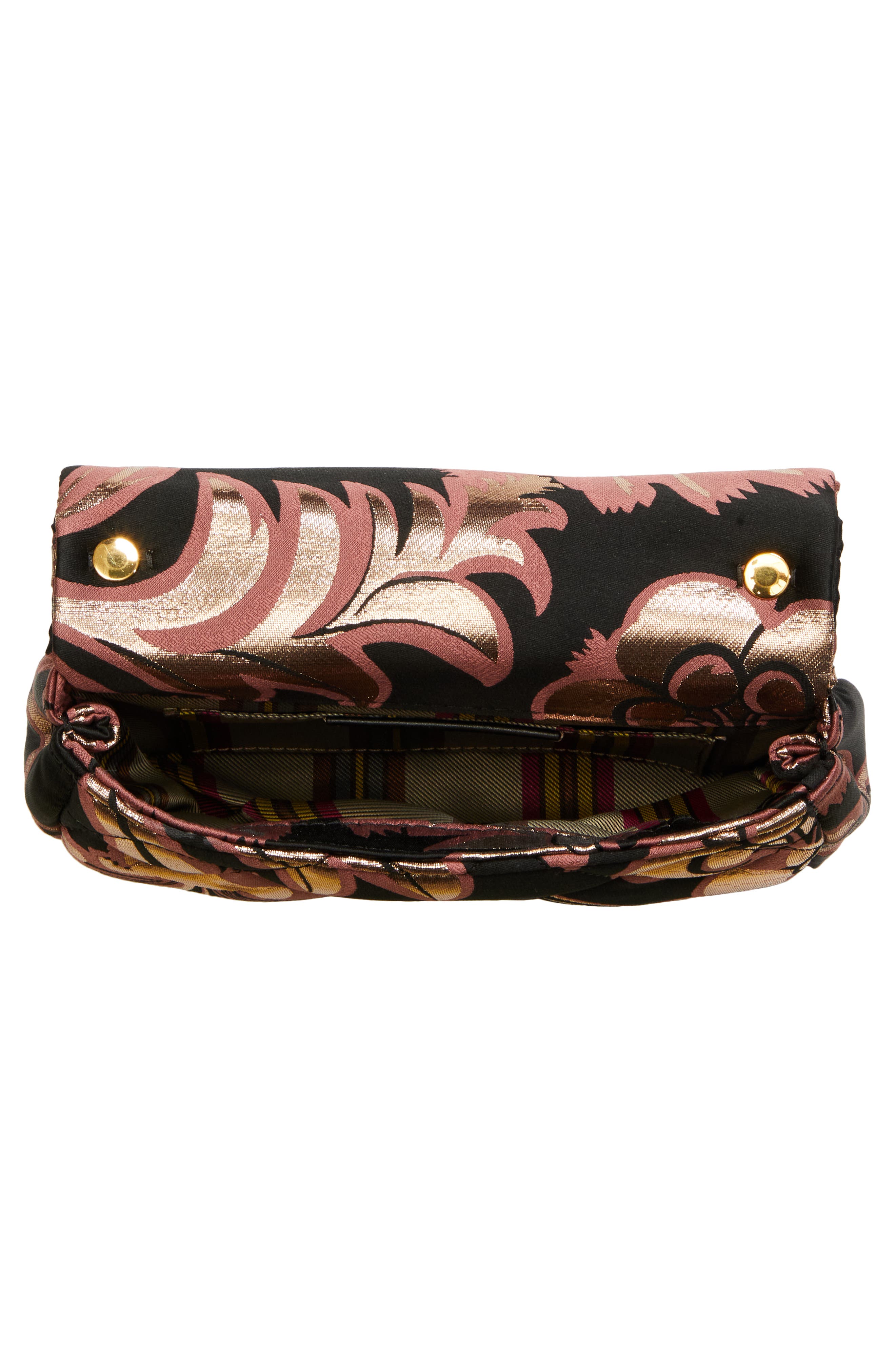 Mini Bond Metallic Floral Quilted Crossbody Bag, Alternate, color, PINK TONES
