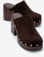 Forever & Always Shoes Bellune Leather Block Heel Platform Sandal