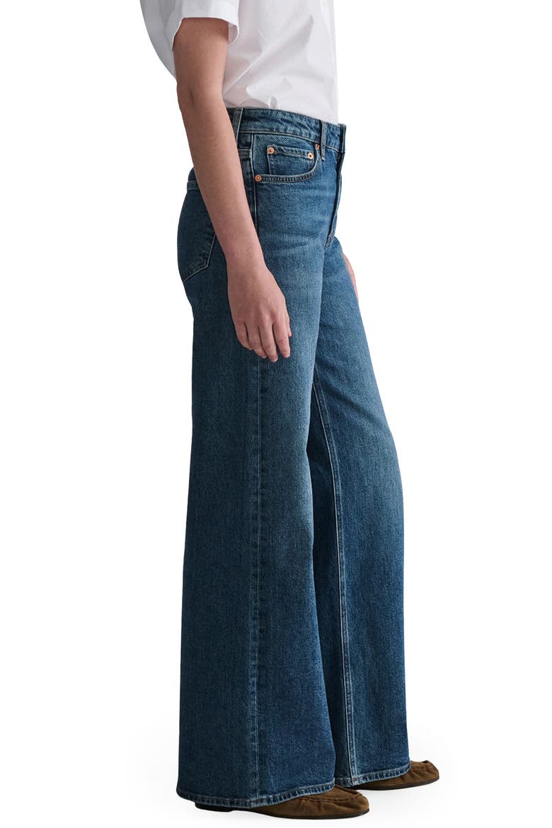 Florida High Waist Wide Leg Jeans, Alternate, color, DARK BRUSHED CLASSIC