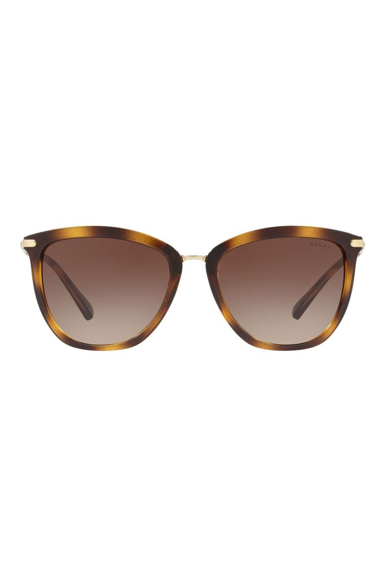 Ralph Lauren 55mm Gradient Cat Eye Sunglasses, Main, color, DARK HAVANA
