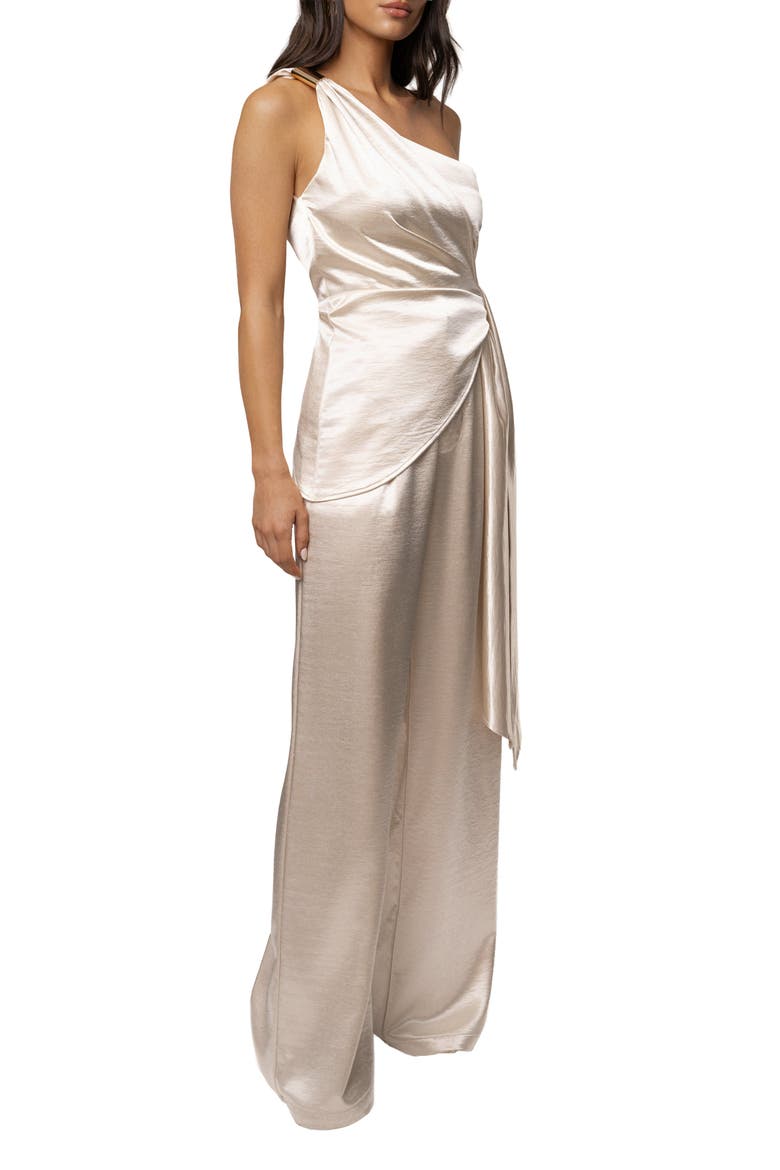 Thea Satin Pants, Alternate, color, Ivory
