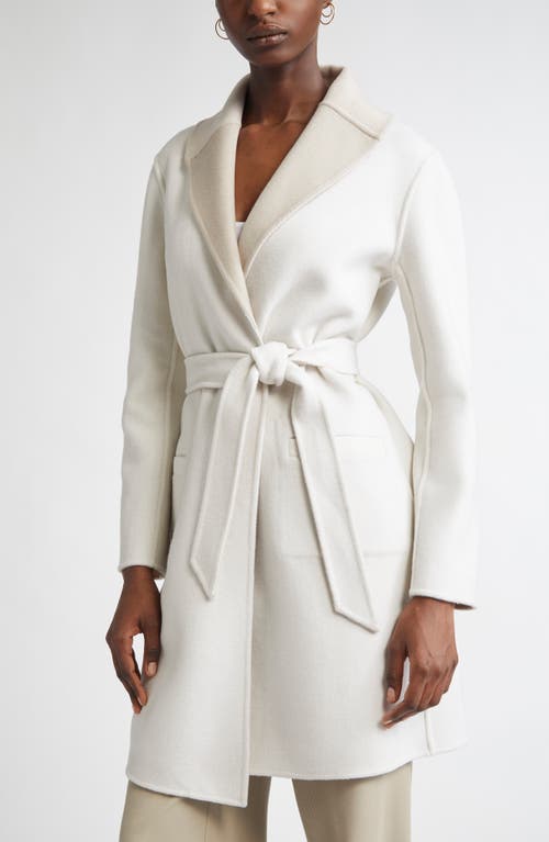 St John St. John Collection Two-tone Double Face Wool & Cashmere Coat In Neutral