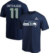 FANATICS Men's Fanatics Jaxon Smith-Njigba College Navy Seattle Seahawks Super Bowl LX Patch Big & Tall Name & Number T-Shirt