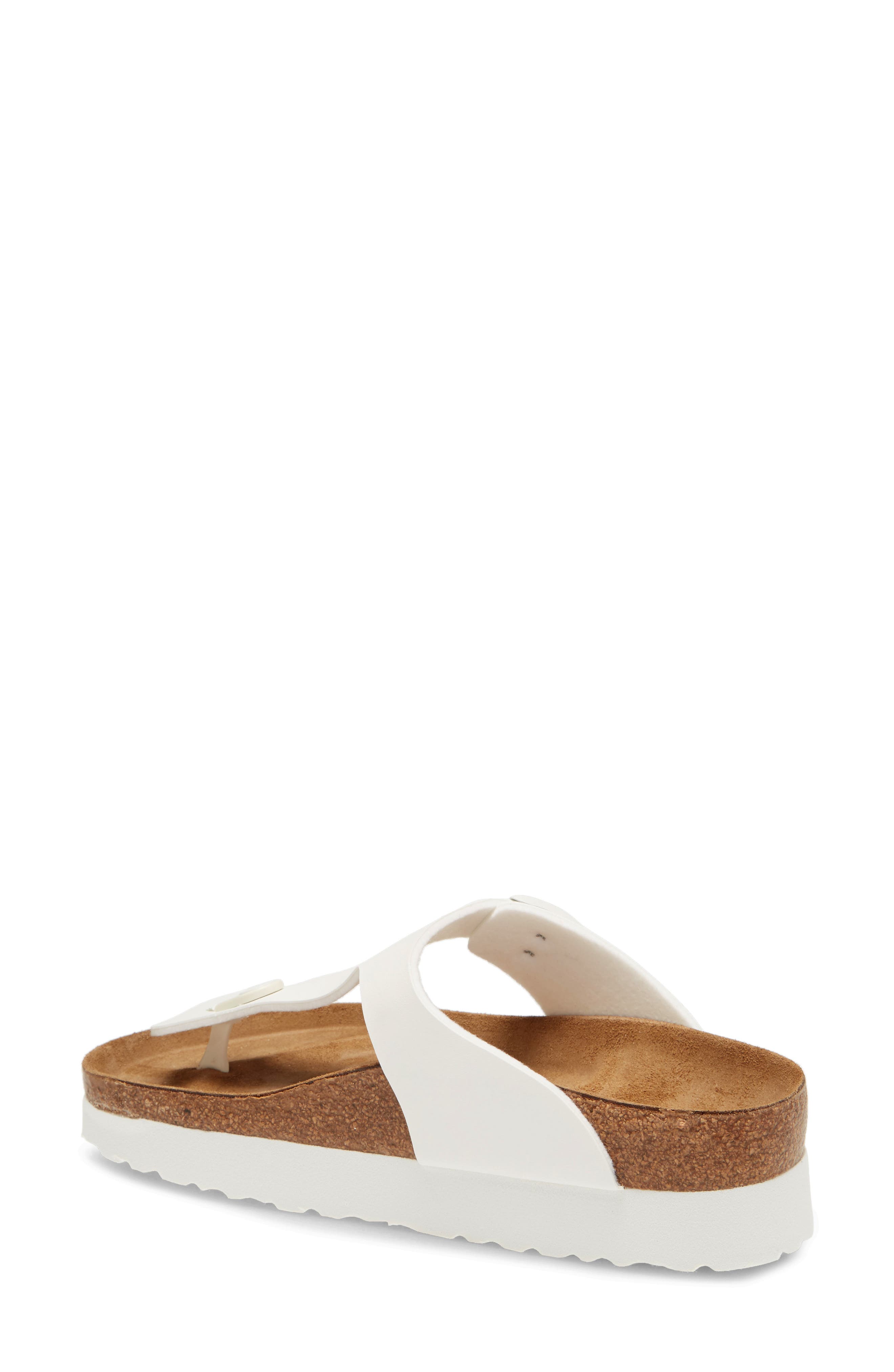 Papillio by Birkenstock Gizeh Birko-Flor Platform Flip Flop Sandal - Discontinued, Alternate, color, WHITE LEATHER