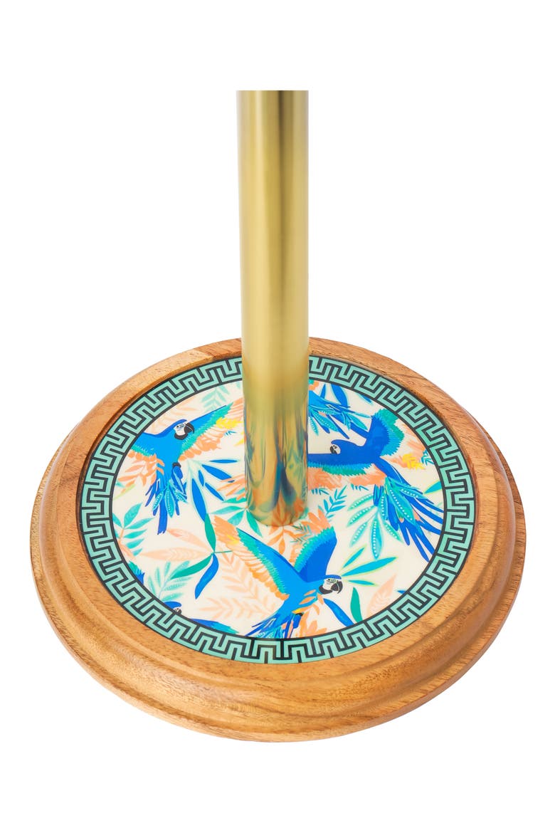 Tropical Aviary Paper Towel Holder, Alternate, color, BLUE