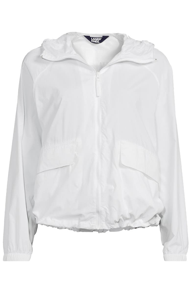 Lands' End UPF Packable Hooded Windbreaker Jacket, Alternate, color, 