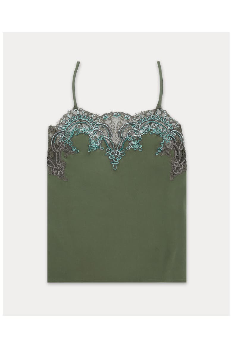 Brianne Embroidered Silk Top, Main, color, Dark Green