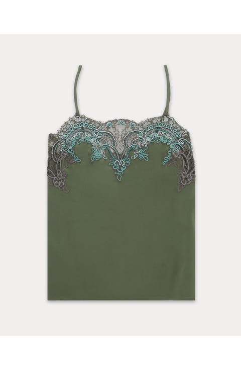Brianne Embroidered Silk Top