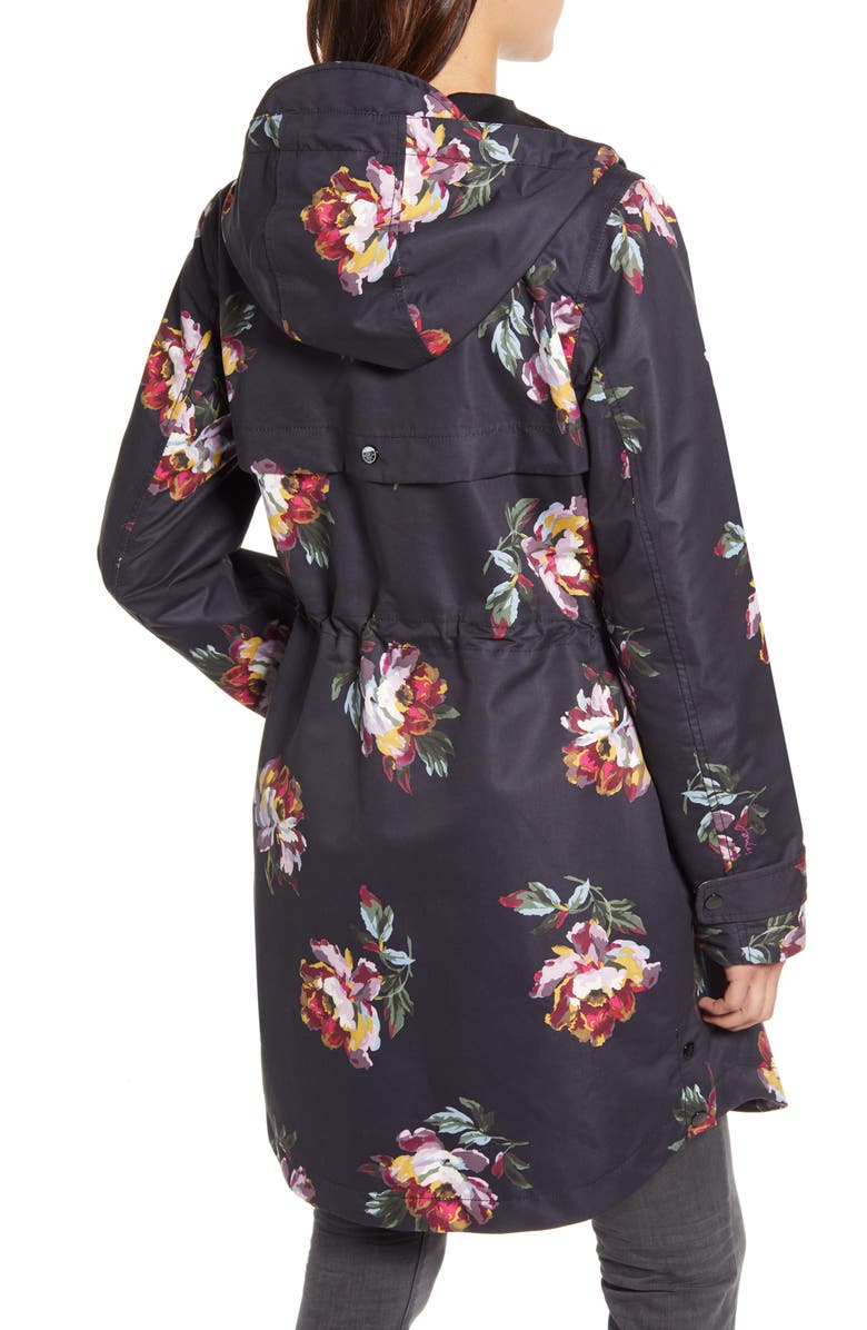 Joules Right as Rain Packable Print Hooded Raincoat, Alternate, color,