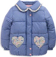 Mini Boden Kids' Padded Gingham Jacket