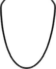 EFFY Black Sterling Silver Box Chain Necklace