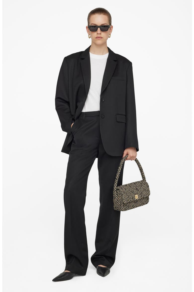 Classic Wool Trousers, Alternate, color, BLACK
