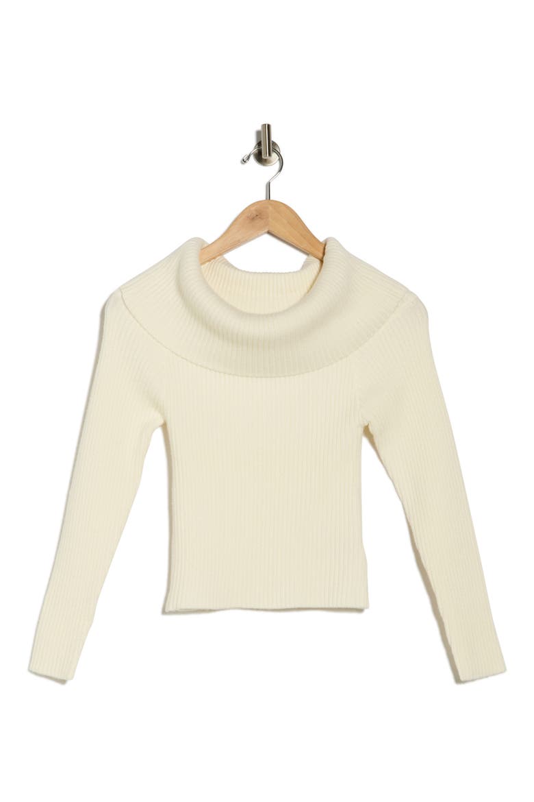 Off the Shoulder Rib Sweater, Alternate, color, FAST TALKER