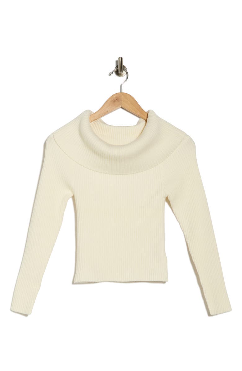 BLANKNYC Off the Shoulder Rib Sweater, Alternate, color, Fast Talker