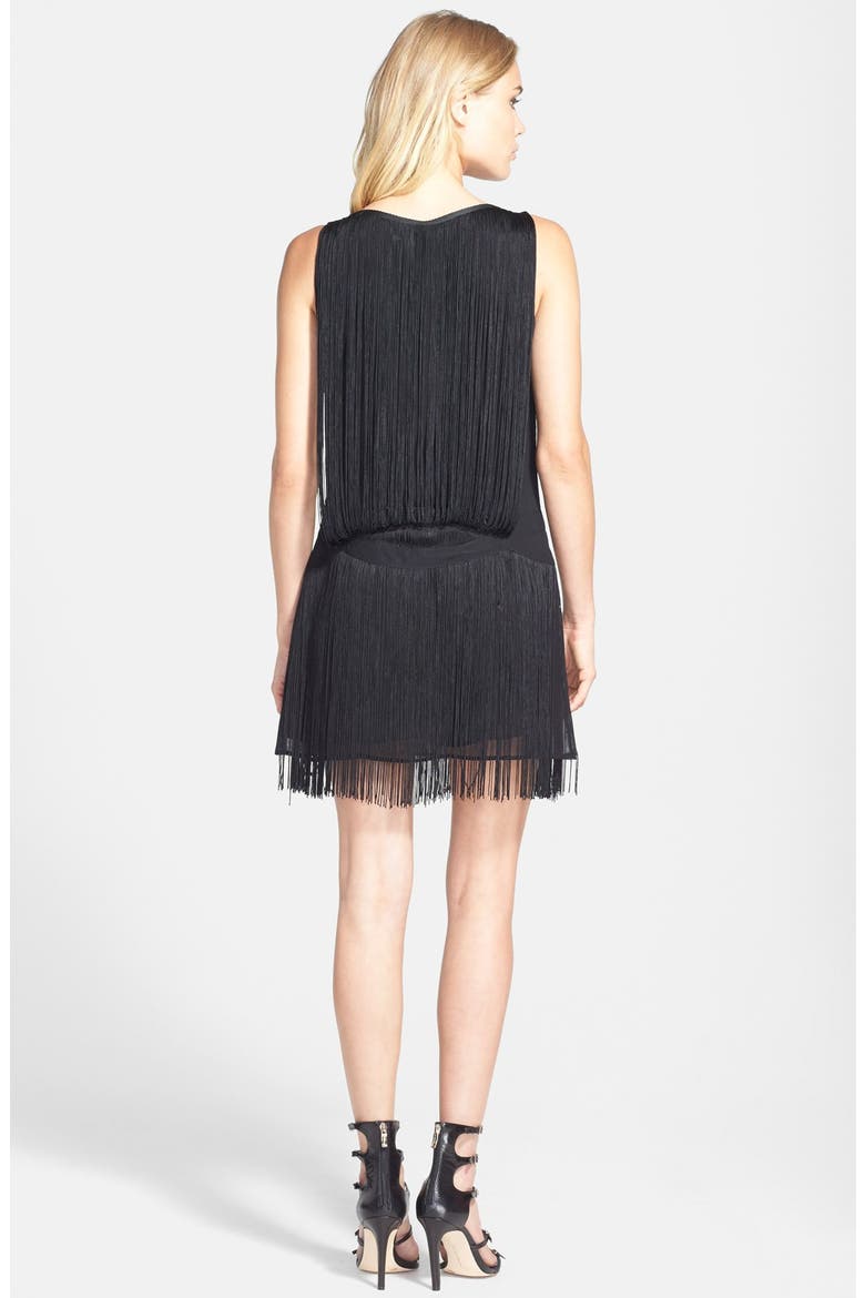 Tassel Embellished Shift Dress, Alternate, color, BLACK