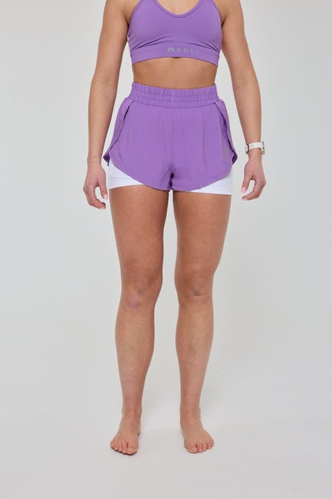 Elite 2 in 1 Running Shorts - Purple