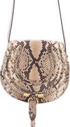 Chloé Marcie Snakeskin Embossed Leather Crossbody Bag