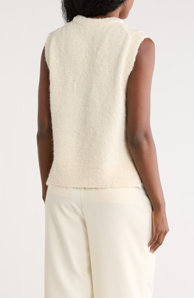 French Connection Teddy Sweater Vest, Alternate, color, Cream