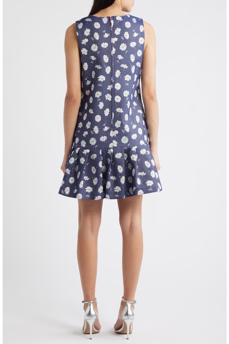 Joey Metallic Floral Cotton Blend Dress, Alternate, color, LOW TIDE NAVY PETAL