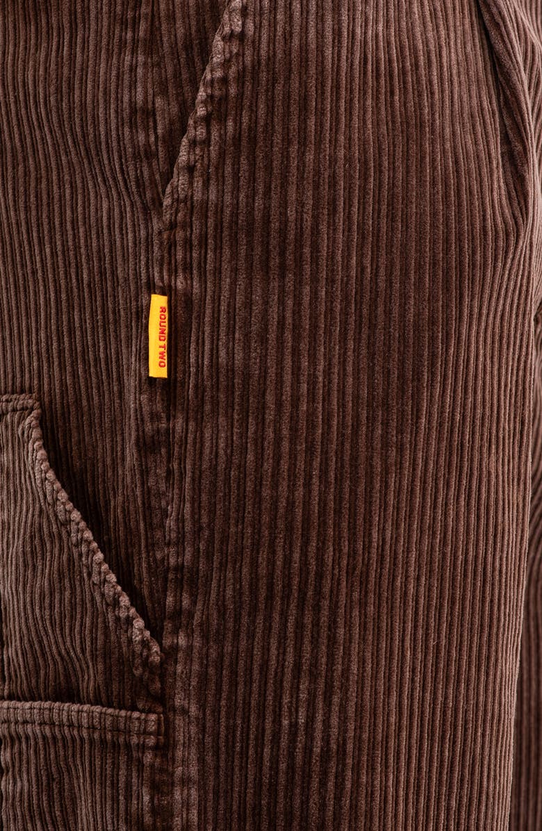 Round Two Pleated Cotton Corduroy Cargo Pants, Alternate, color, 