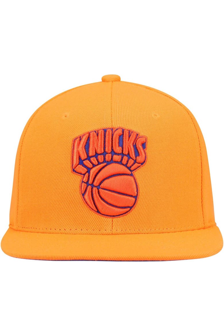Men's Mitchell & Ness Orange New York Knicks Hardwood Classics Tonal Snapback Hat, Alternate, color, Orange
