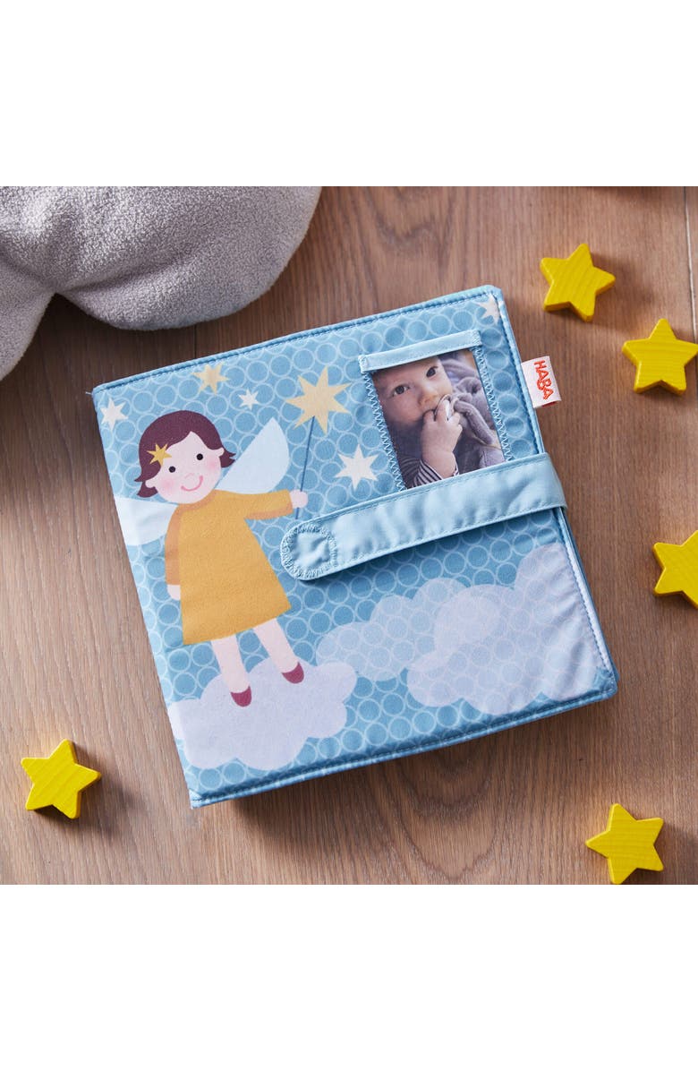 HABA Baby Photo Album - Guardian Angel Soft Cloth Baby Photo Albums - Holds 8 4x6 Photos - New Baby Gift, Sensory Toy for Infants and Toddlers, Alternate, color, Multi