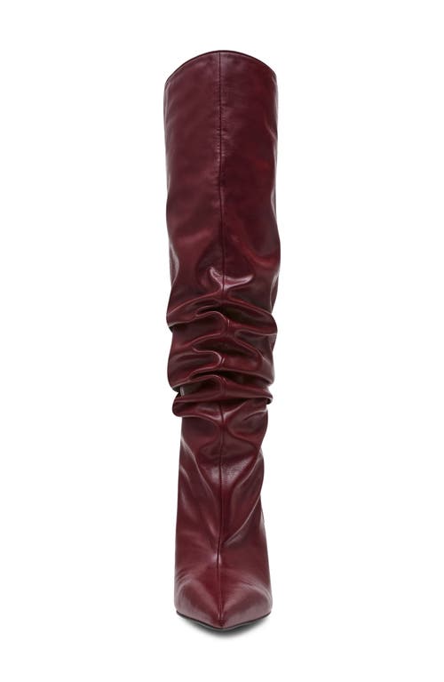 Steve Madden Distortion Knee High Boot In Burgundy