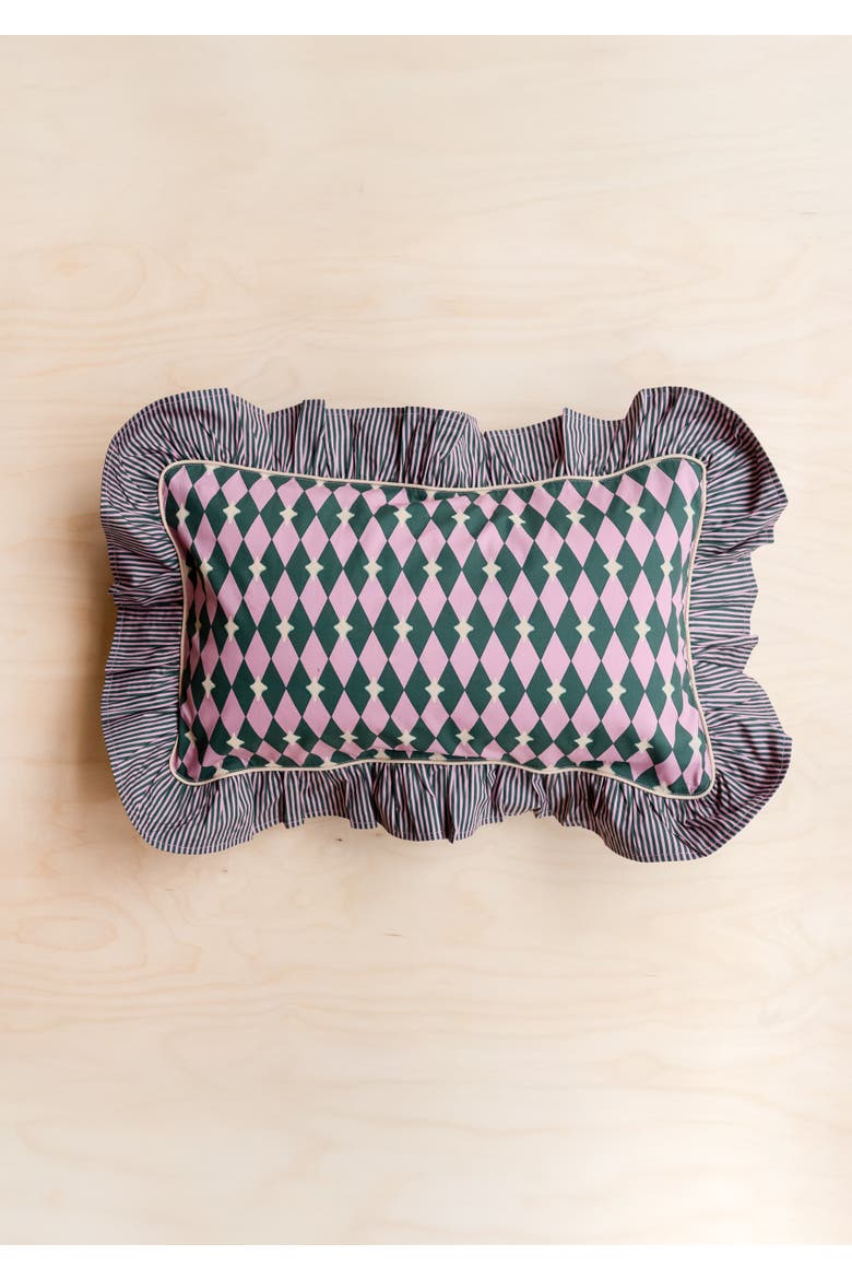 Cotton Harlequin PIllowcase, Alternate, color, Pink Harlequin