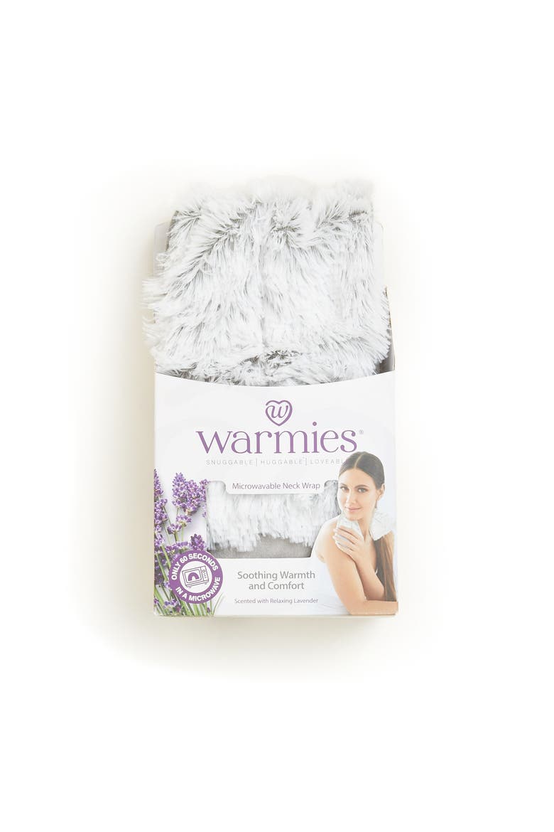Marshmallow Plush Neck Wrap, Alternate, color, Light Gray