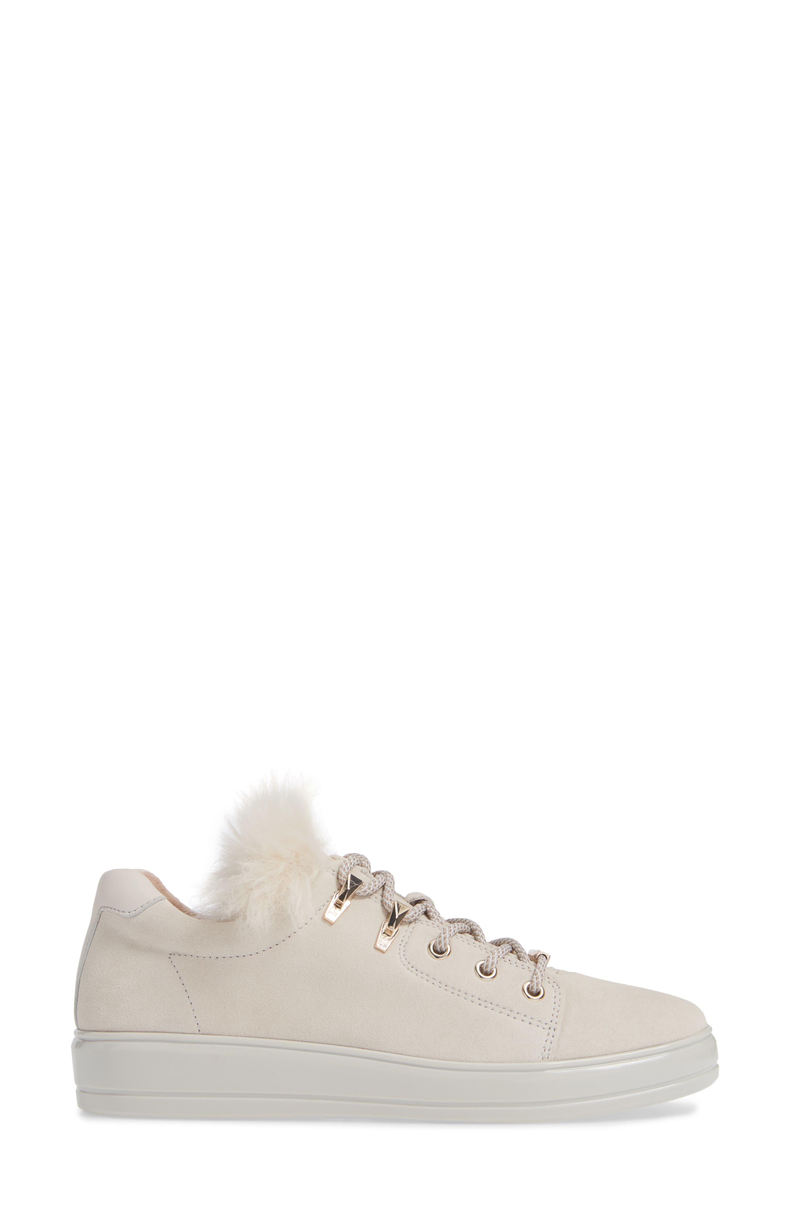 Taryn Rose Georgy Faux Fur Trim Weatherproof Sneaker, Alternate, color, 