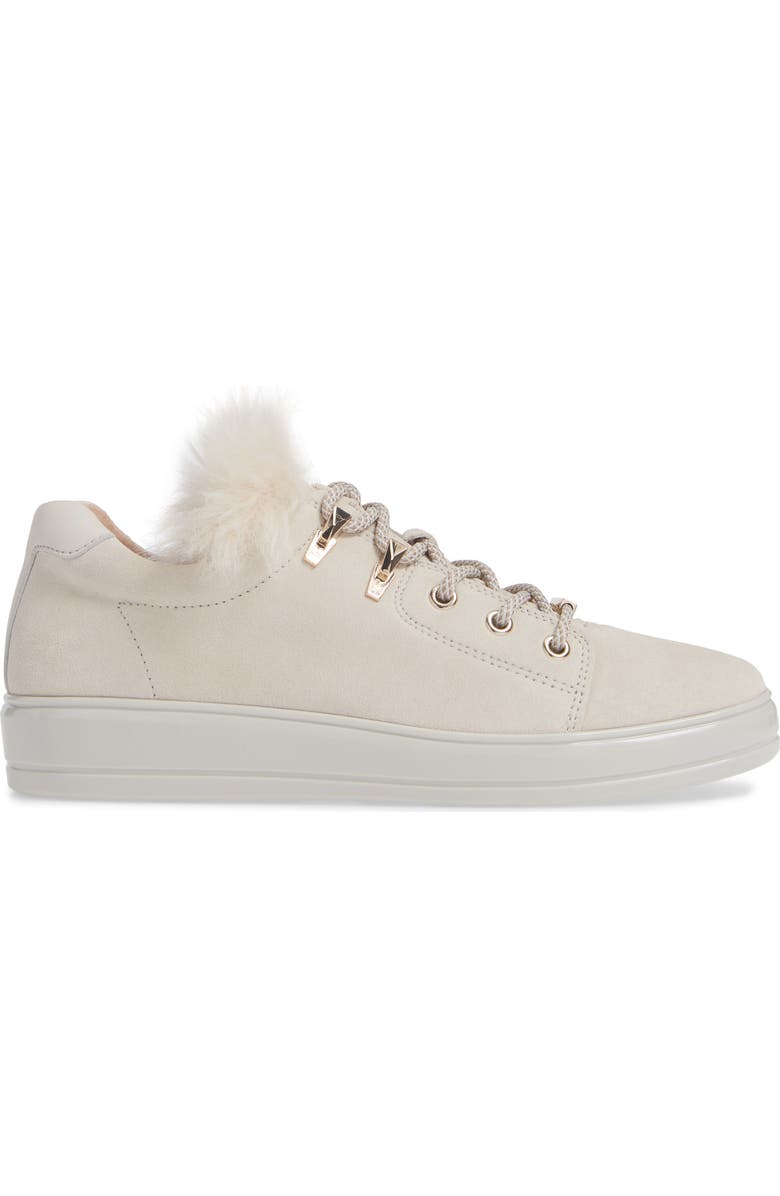 Taryn Rose Georgy Faux Fur Trim Weatherproof Sneaker, Alternate, color,