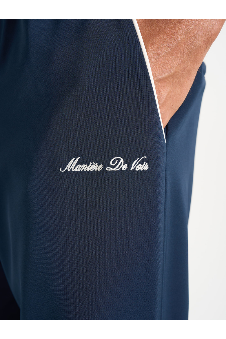 Signature Piped Track Pants, Alternate, color, Dark Navy
