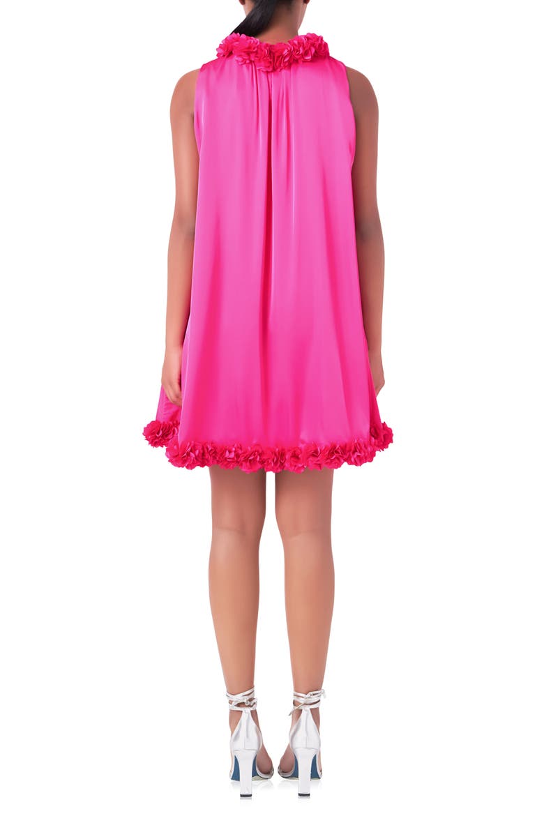 Rosette Trim Shift Minidress, Alternate, color, FUCHSIA