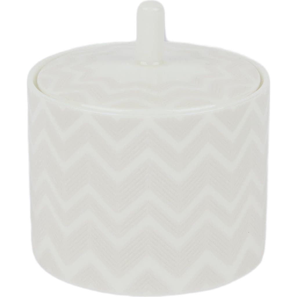 Missoni Home Zigzag White Sugar Bowl