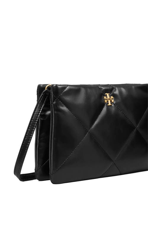 Tory Burch Kira Diamond Quilted Leather Crossbody Bag In Black