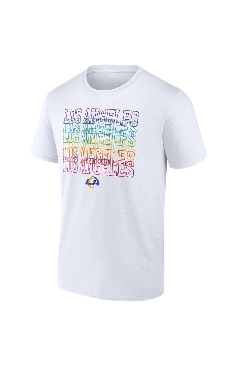 FANATICS Men's Fanatics Branded White Los Angeles Rams City Pride Team T-Shirt, Alternate, color, White
