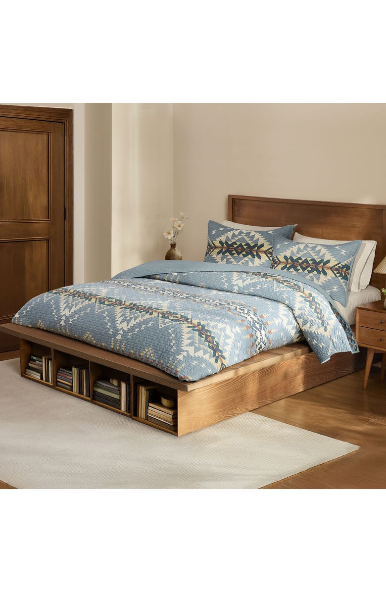 Pendleton Bridge Creek Coverlet 
Pillow Shams Set, Alternate, color, Silver Blue