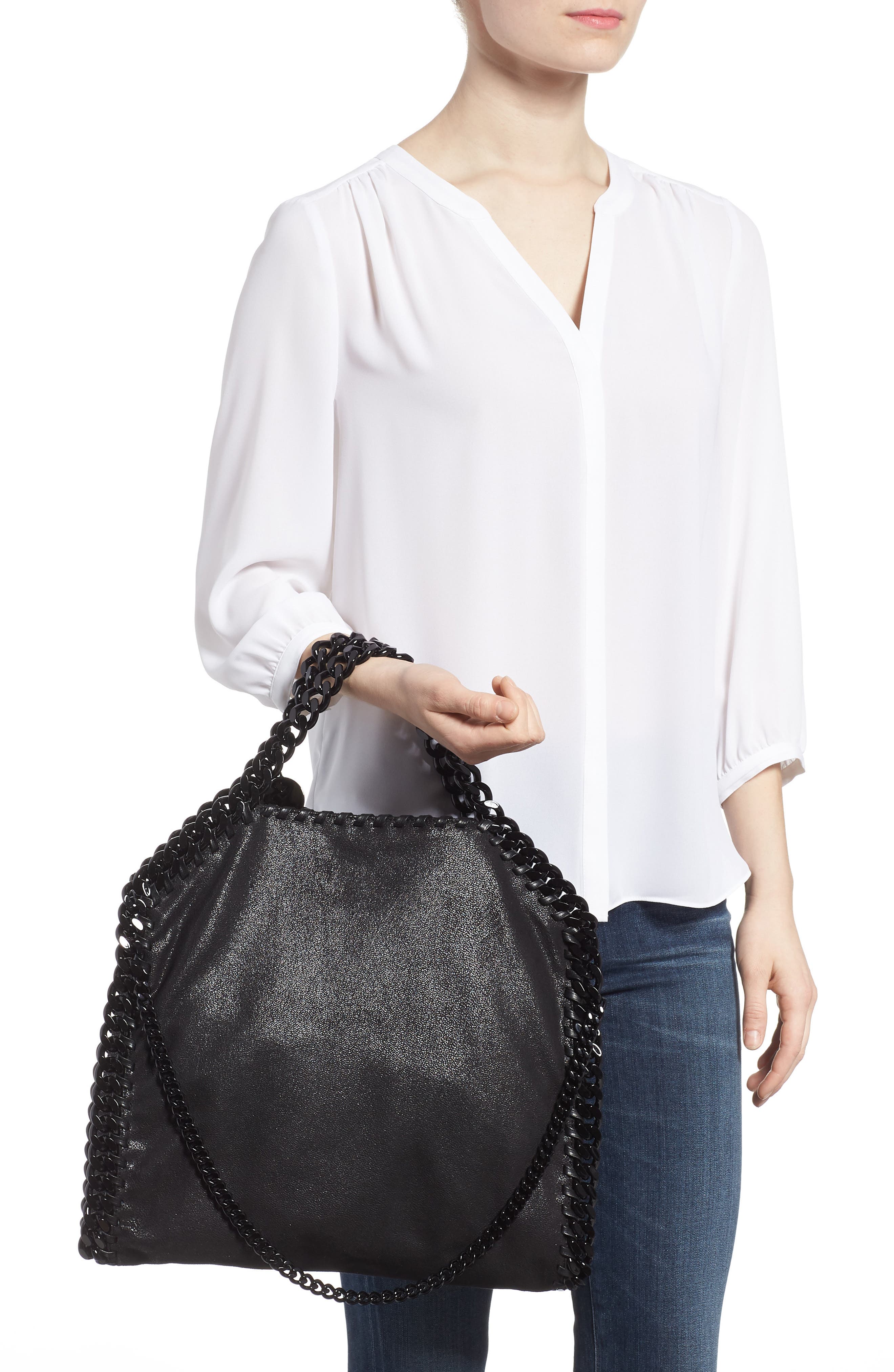 Stella McCartney Falabella Shaggy Deer Faux Leather Tote, Alternate, color, 